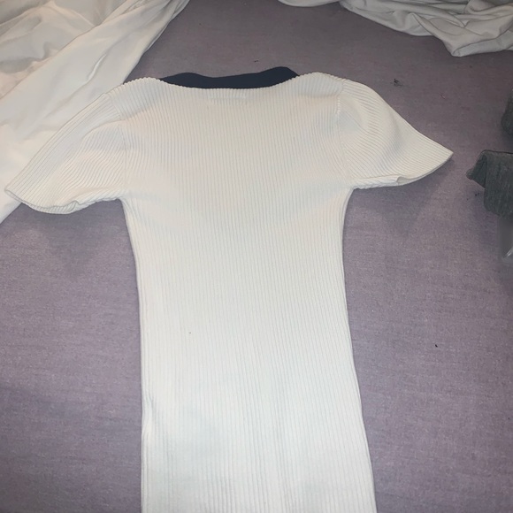 Urban outfitters tight white top with blue collar. - Picture 2 of 2